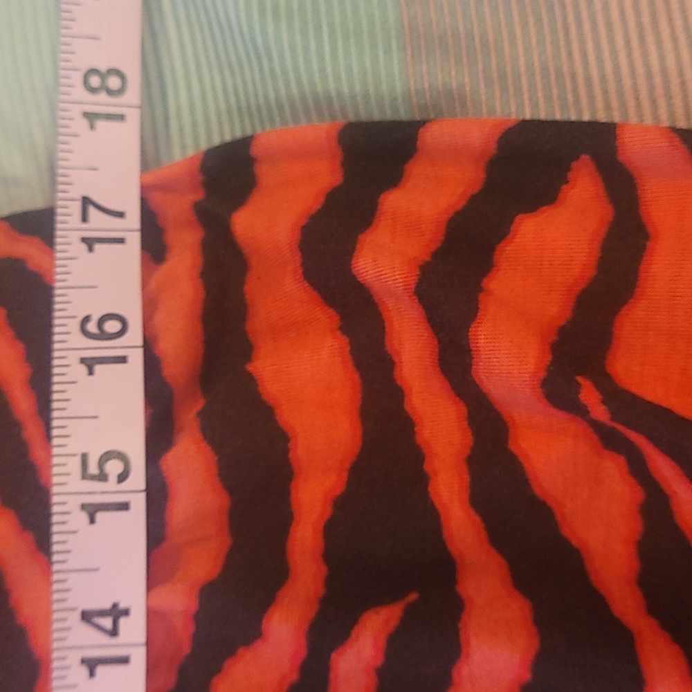 No boundaries Red & black zebra print halter dress. Brown & red beading. - Picture 6 of 9